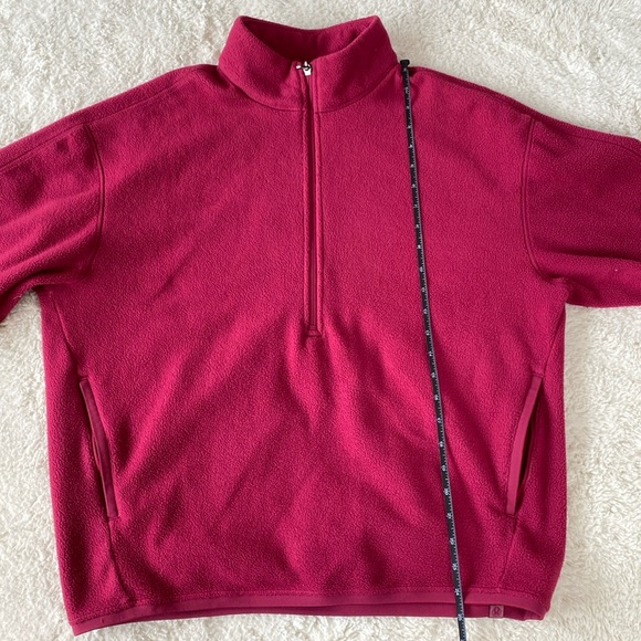 ❤️ Lululemon Oversized-Fit Fleece Half Zip Pomegranate Men’s Size Small - Picture 9 of 15